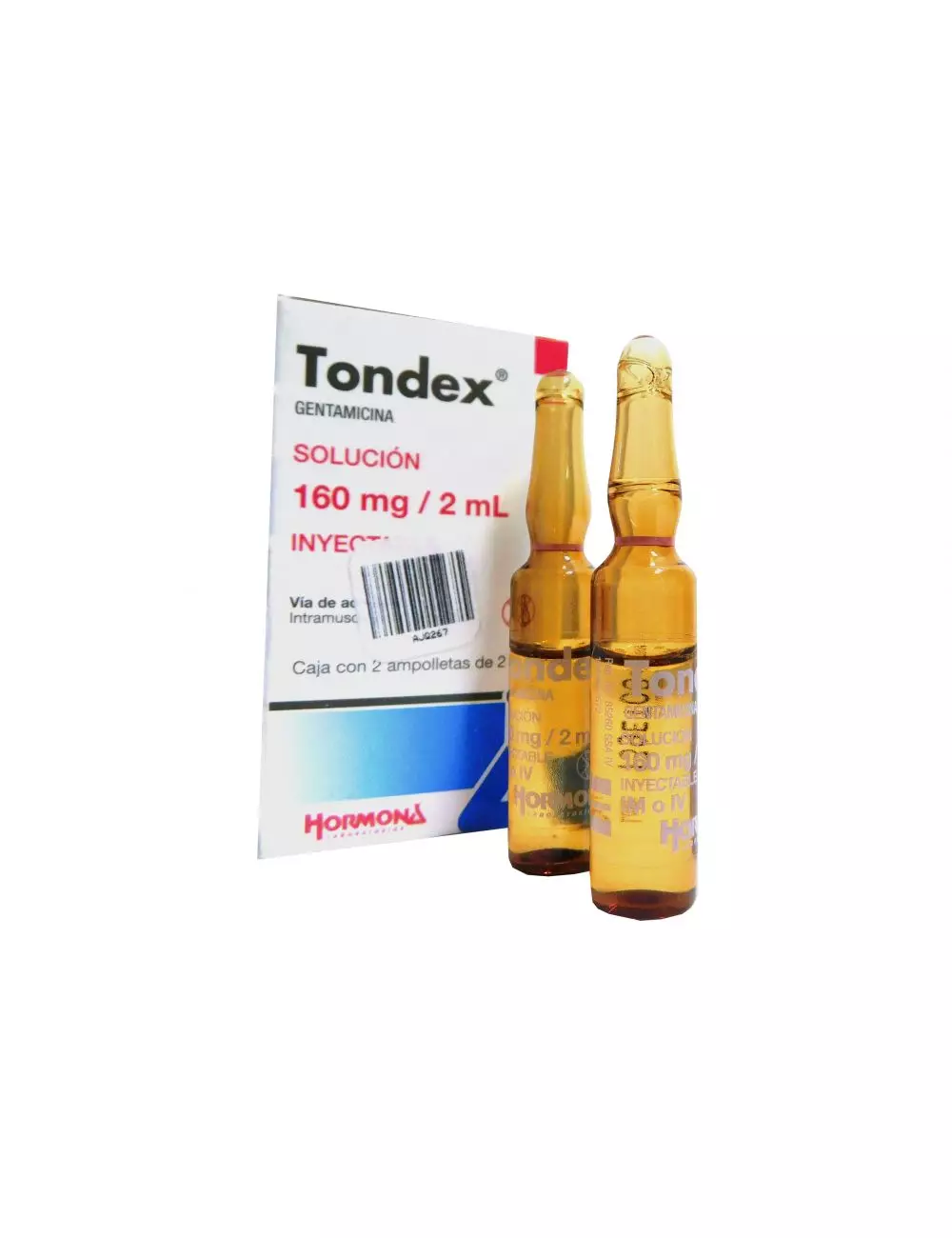 Tondex 160 mg  Solución Inyectable Caja Con 2 Ampolletas -RX2