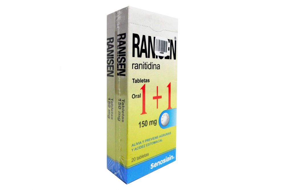 Ranisen 150 mg 2 Cajas Con 20 Comprimidos