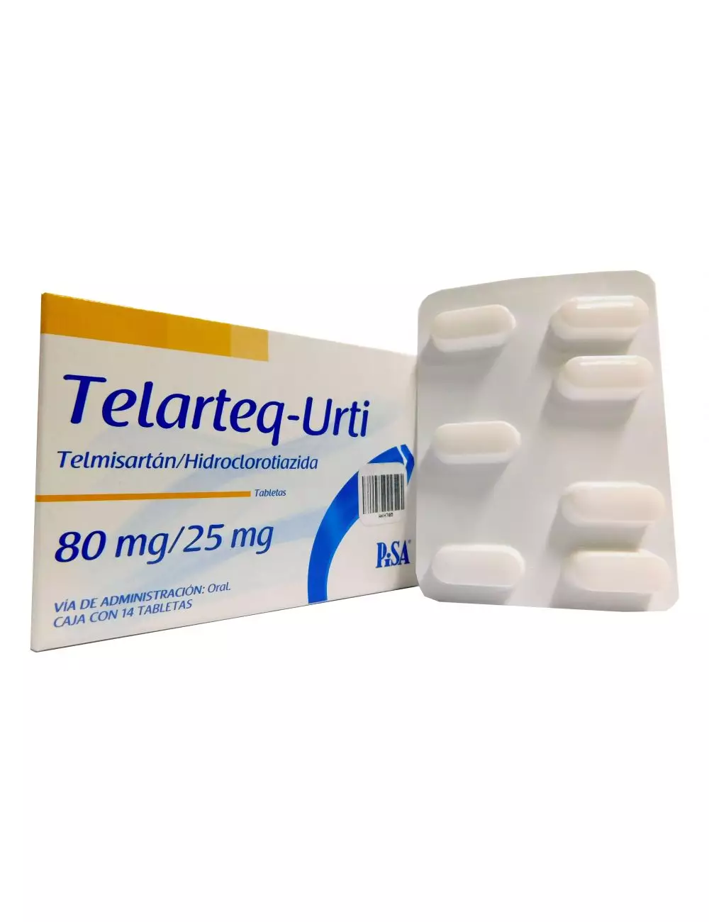 Telarteq Urti 80 mg/ 25 mg Caja Con 14 Tabletas