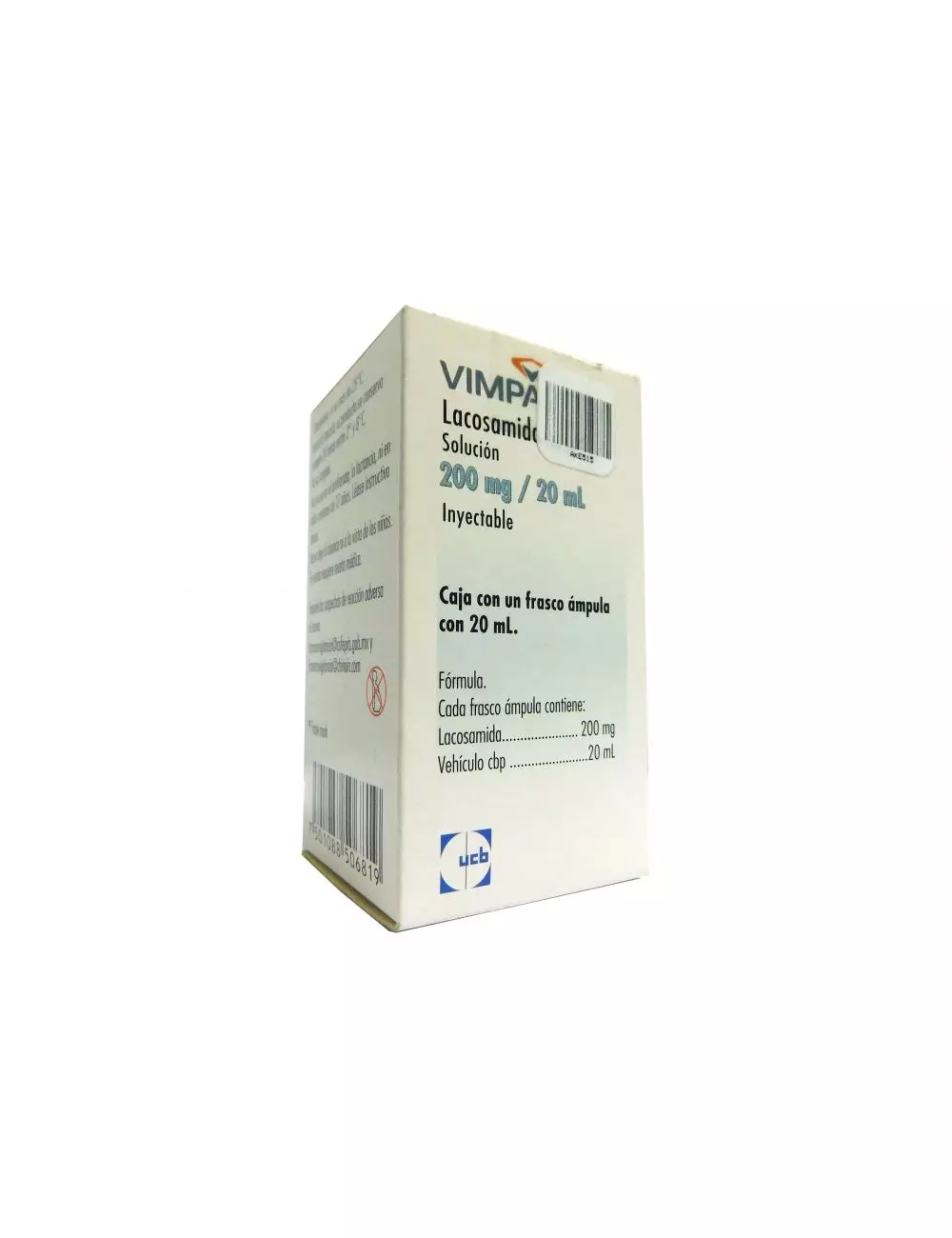 Vimpat Solución 200 mg/20 mL Caja Con Un Frasco Ámpula