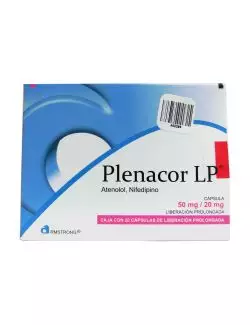 Plenacor LP® 50 mg/20 mg - Caja con Cápsulas | Atenolol/Nifedipino | Armstrong