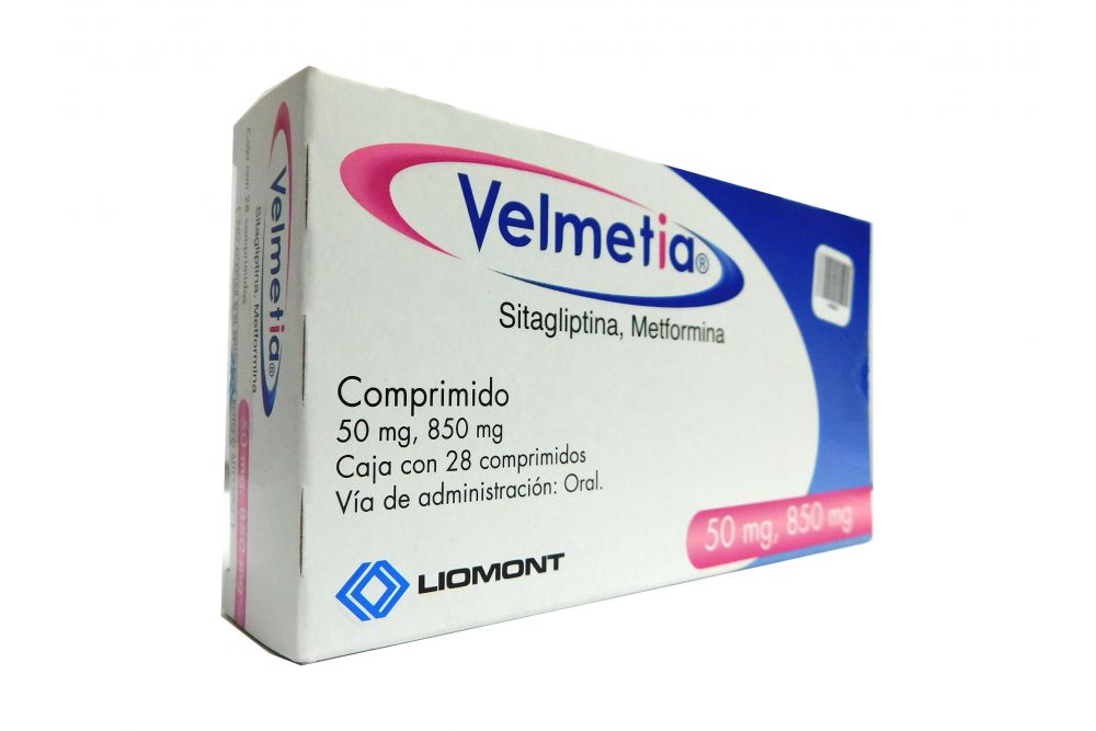 Velmetia 50 mg/850 mg Caja Con 28 Comprimidos