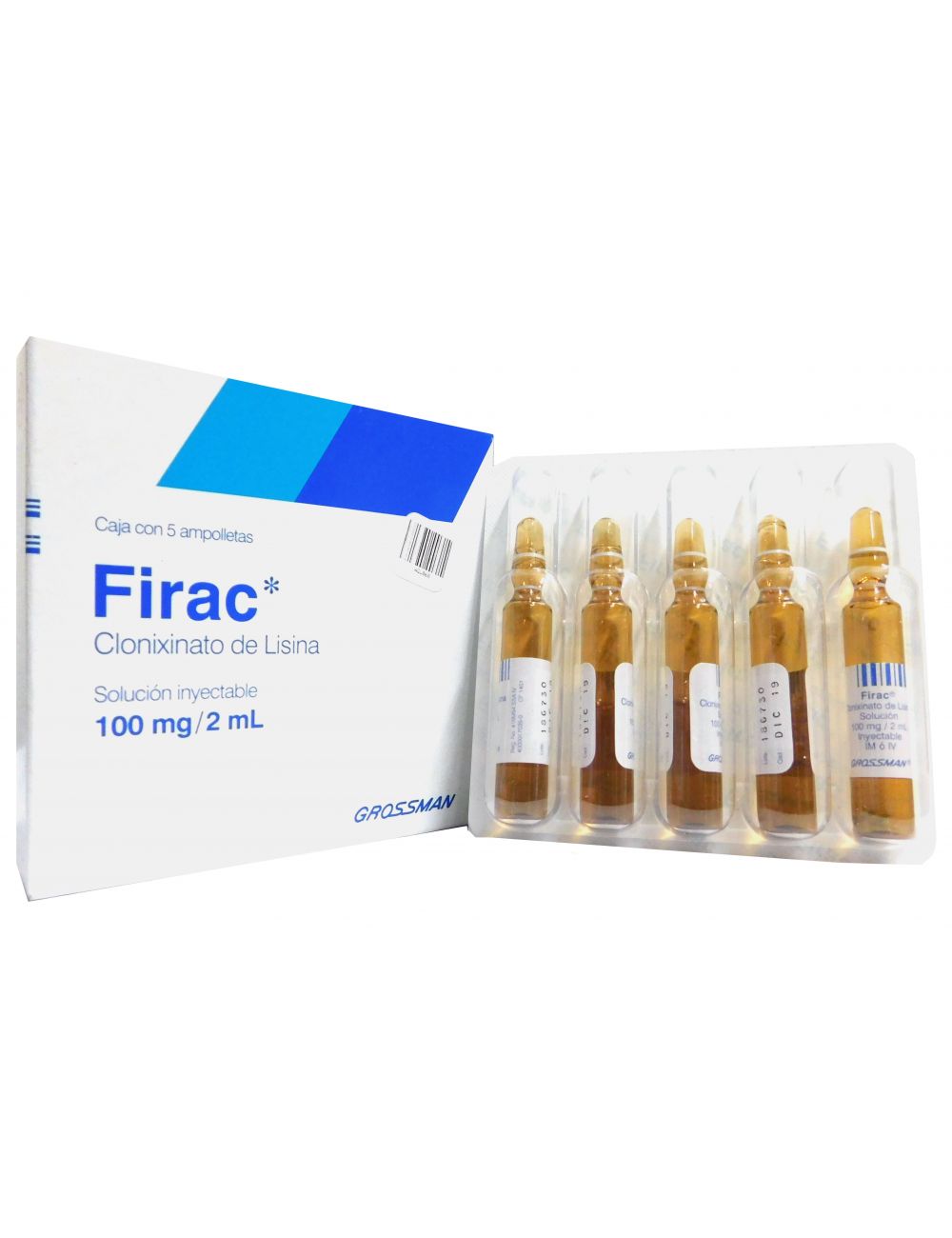 Firac 100 mg / 2 mL Caja con 5 Ampolletas