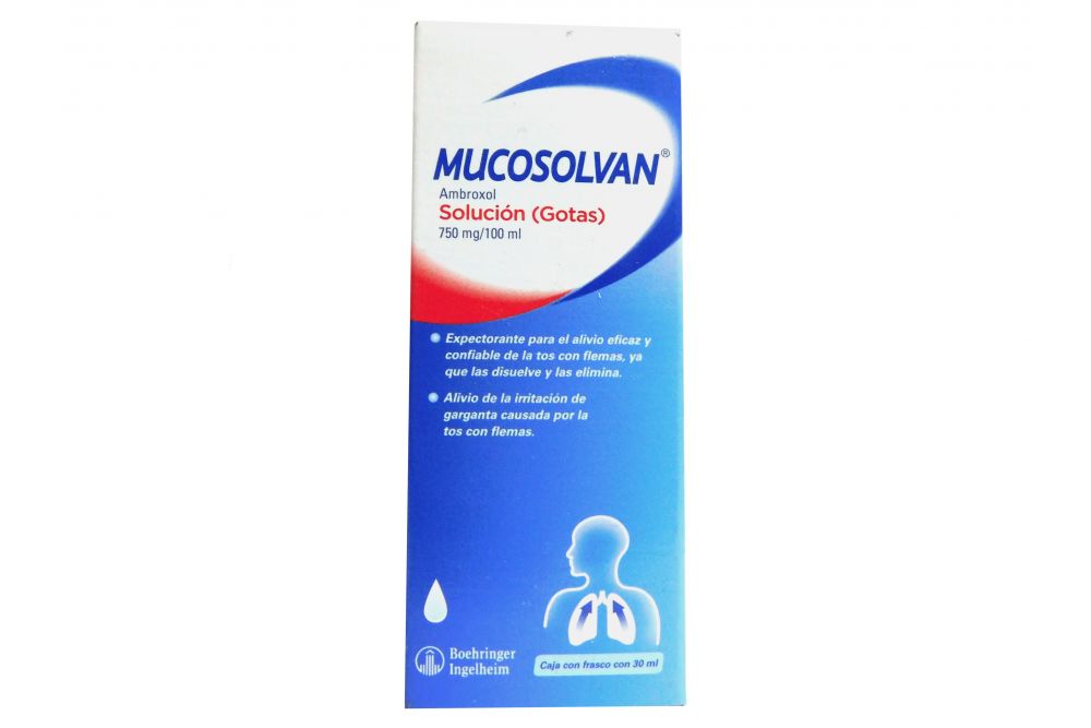 Mucosolvan Solución 750 mg Caja Con Frasco Con 30 mL