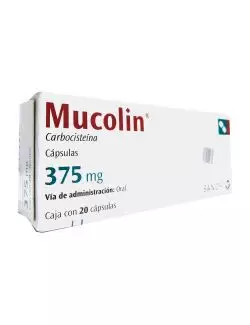 Mucolin 375 mg Caja Con 20 Cápsulas