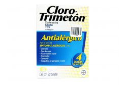 CloroTrimeton 4mg Caja Con 20 Tabletas