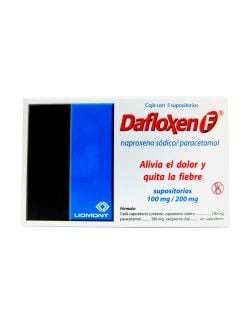 Dafloxen F 100 mg/200 mg 5 Supositorios