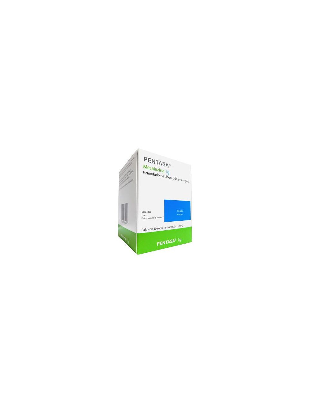 Pentasa® 1 g (Mesalazina) - Caja con 30 Sobres de Liberación Prolongada - Laboratorio Ferring