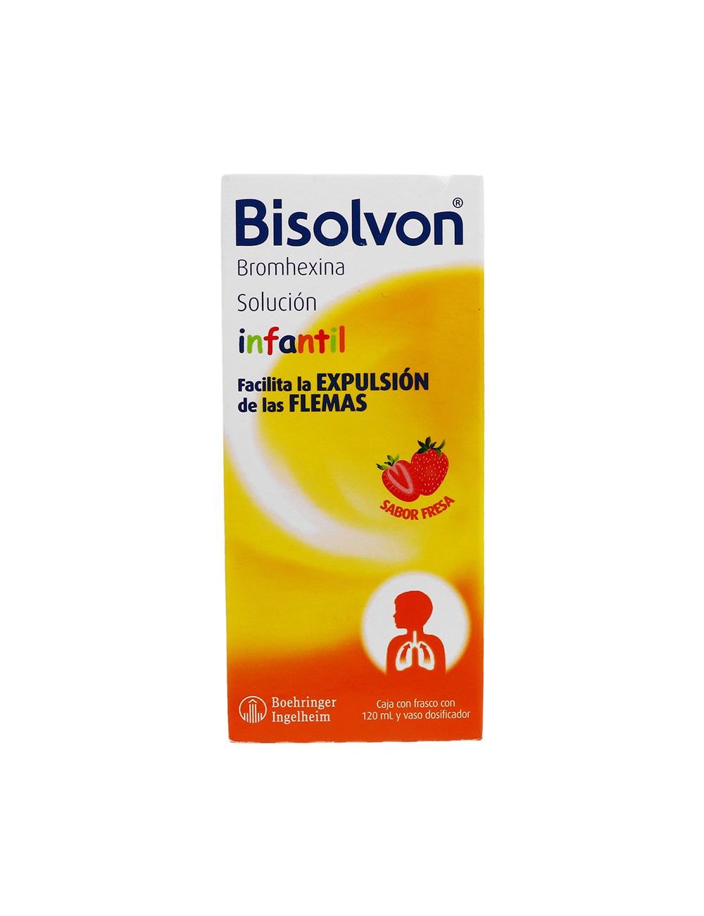 Bisolvon Infantil Jarabe Frasco con 120 mL Sabor Fresa