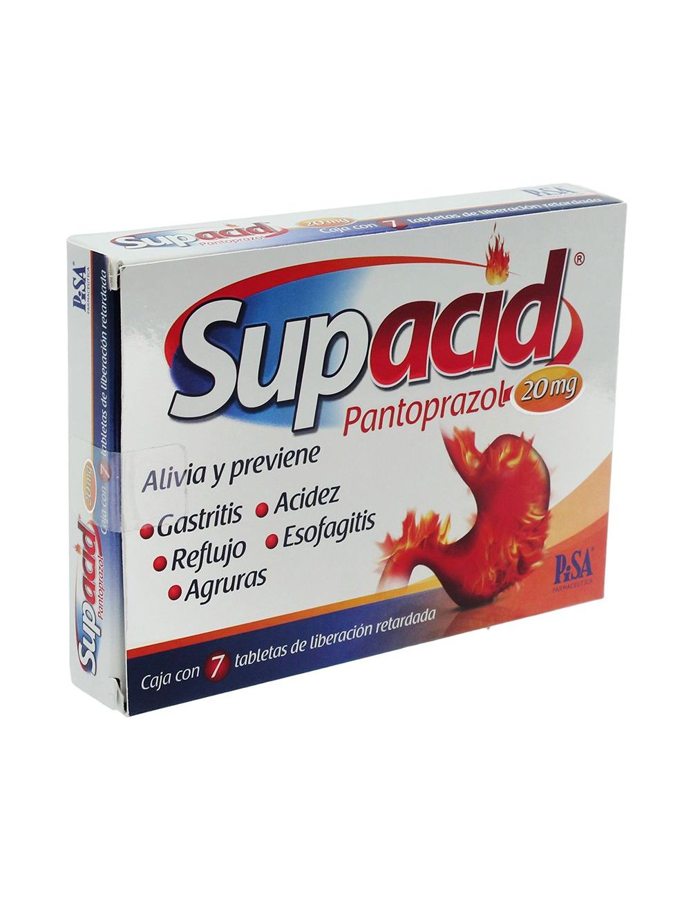 Supacid 20 mg Caja Con 7 Tabletas De Liberación Retardada Supacid 20 mg Caja Con 7 Tabletas De Liberación Retardada