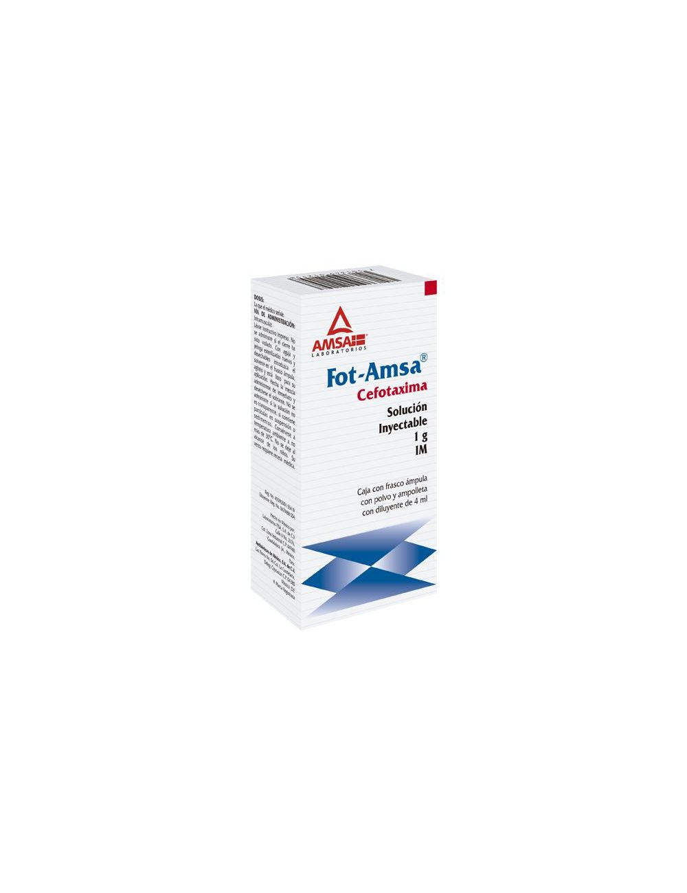 Fot-Amsa 1 g Caja Con  Frasco Ámpula 4 mL - RX2