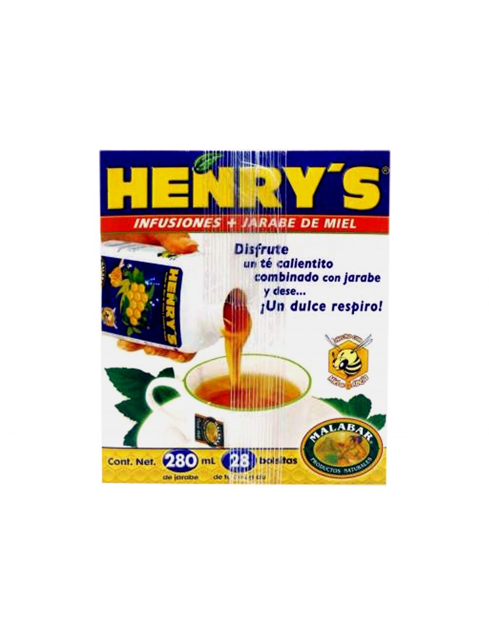 Infusiones + Jarabe De Miel Henry's 280 mL Caja Con 28 Sobres De 1g