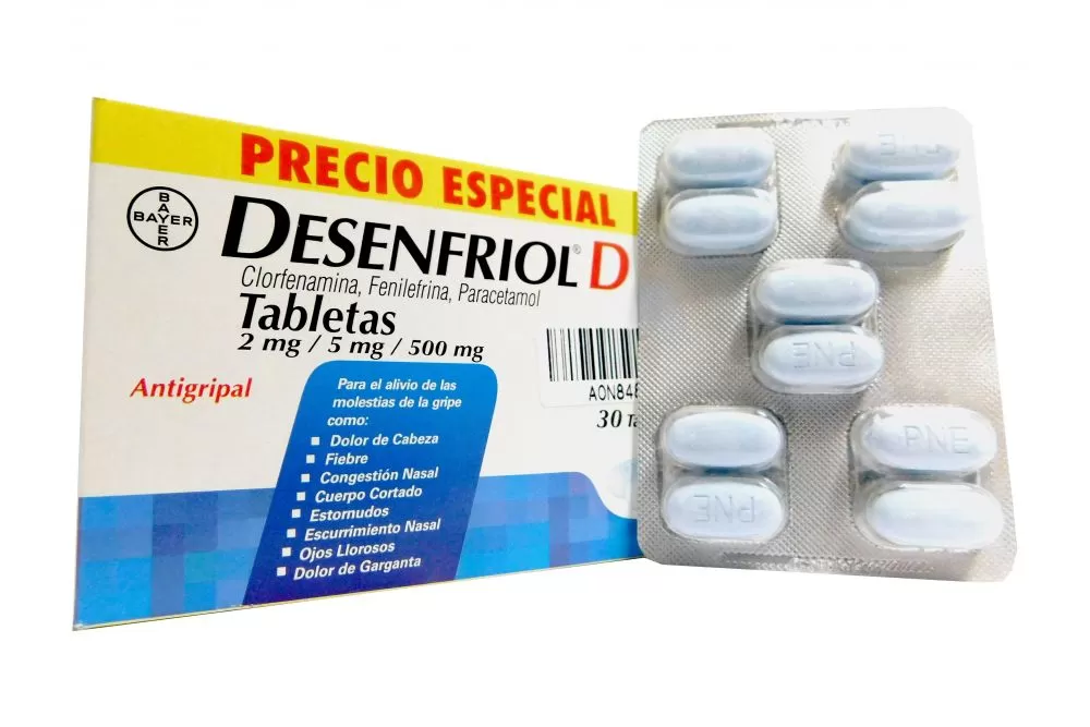 Desenfriol D 2mg/5mg/500mg Caja Con 30 Tabletas