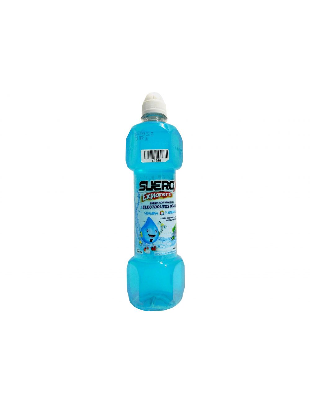 Suerox Botella Con 500 mL Sabor Mora Azul Con Hierbabuena