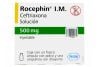 Rocephin IM 500 mg Caja Con Frasco Ámpula Con Polvo Y Ampolleta Con Diluyente - RX2