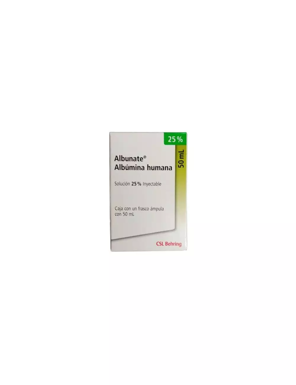 Albunate® 25% (Albúmina Humana) - Caja con 1 Frasco Ampolla de 50 ml - CSL Behring