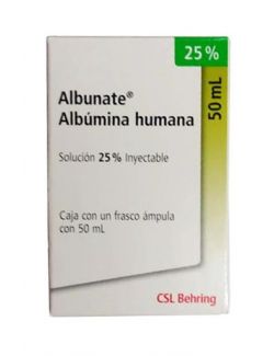 Albunate® 25% (Albúmina Humana) - Caja con 1 Frasco Ampolla de 50 ml - CSL Behring