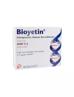Bioyetin® 4000 UI (Eritropoyetina) - Caja con 6 Jeringas Pre-cargadas - Probiomed - RX3