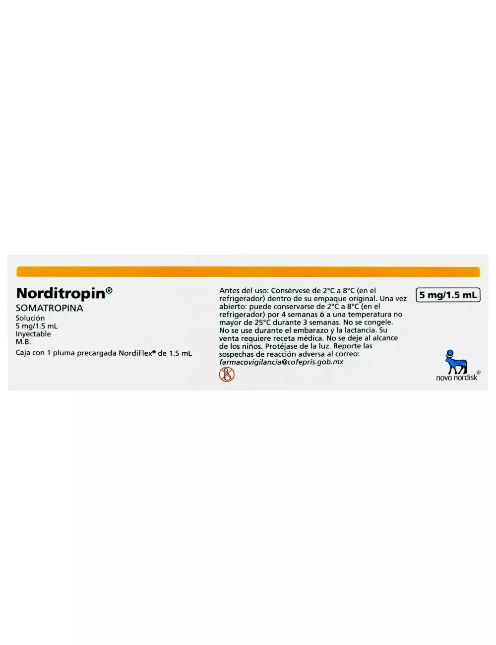 Norditropin 5mg/1.5mL Caja Con Pluma Precargada - RX3