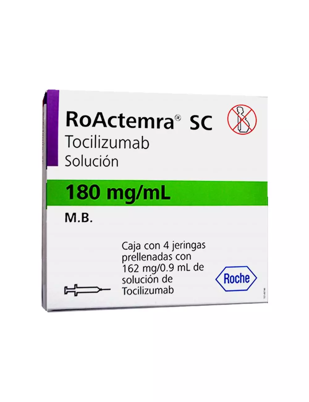 RoActemra® SC (Tocilizumab) 180mg/ml - Caja con 4 Jeringas Prellenadas - Roche - RX3