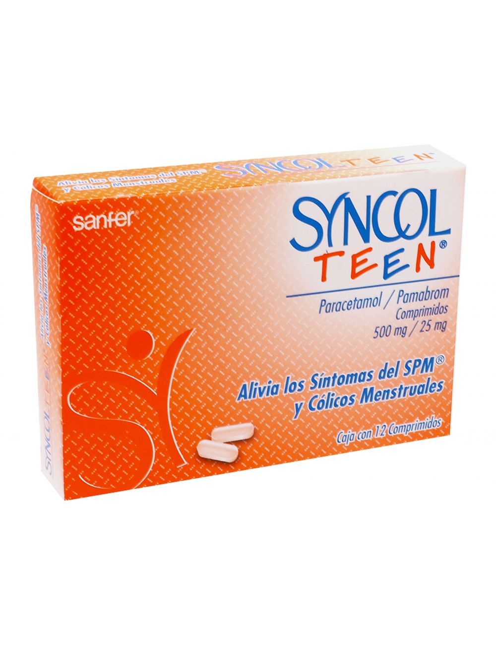 Syncol Teen 500 mg / 25 mg Caja Con 12 Comprimidos Syncol Teen 500 mg / 25 mg Caja Con 12 Comprimidos