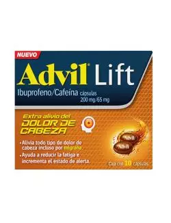 Advil Lift 200 mg/65 mg Caja Con 10 Cápsulas