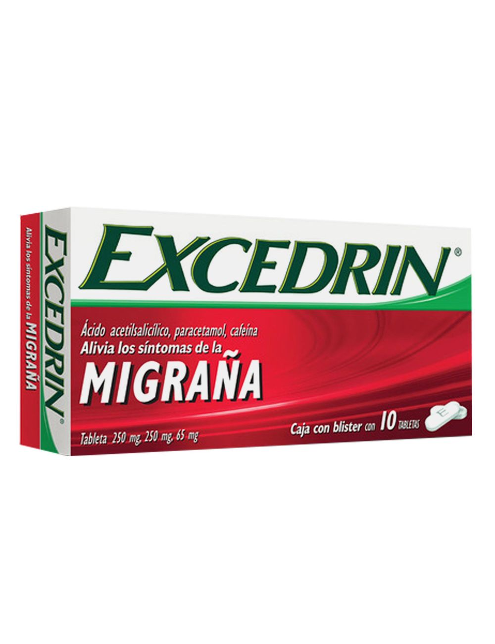 Excedrin Migraña 250 mg /250 mg /65 mg Caja Con Blister Con 10 Tabletas