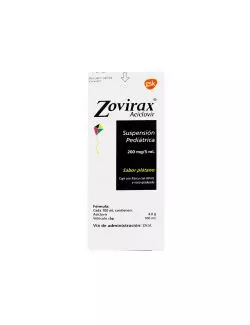 Zovirax Pediátrico 200 mg /5 mL Caja Con Frasco De 60 mL