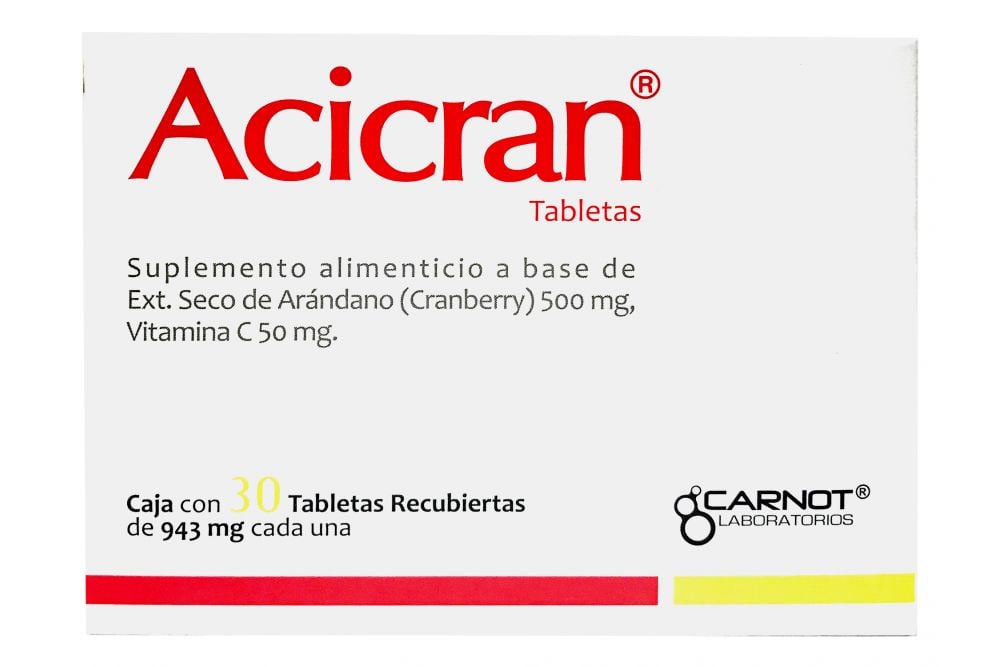 Acicran 943 mg Caja Con 30 Tabletas