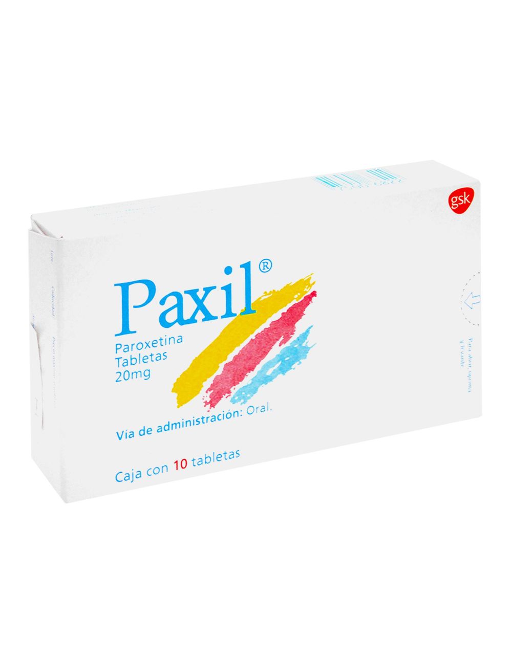 Paxil 20 mg Caja Con 10 Tabletas