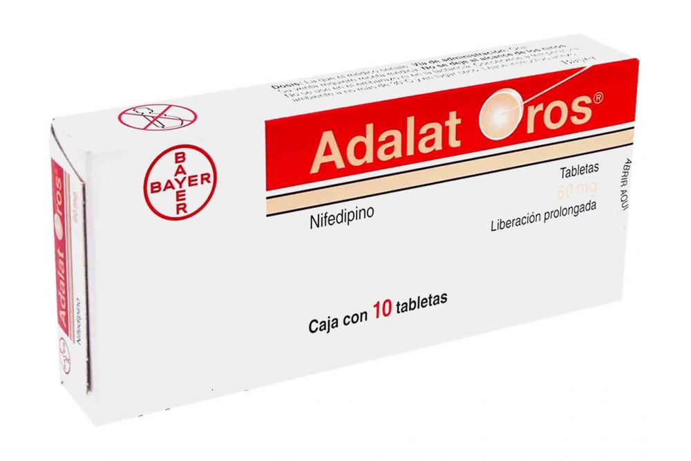 Adalat Oros 60 mg Caja Con 10 Tabletas