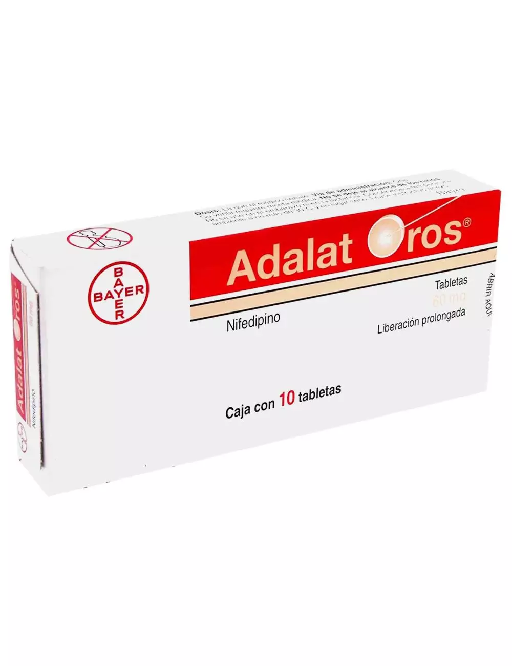 Adalat Oros 60 mg Caja Con 10 Tabletas