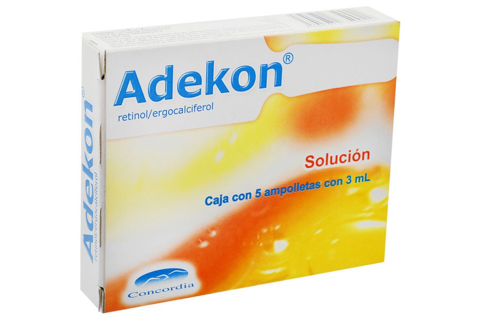 Adekon Solución Ingerible Caja Con 5 Ampolletas Con 3 mL