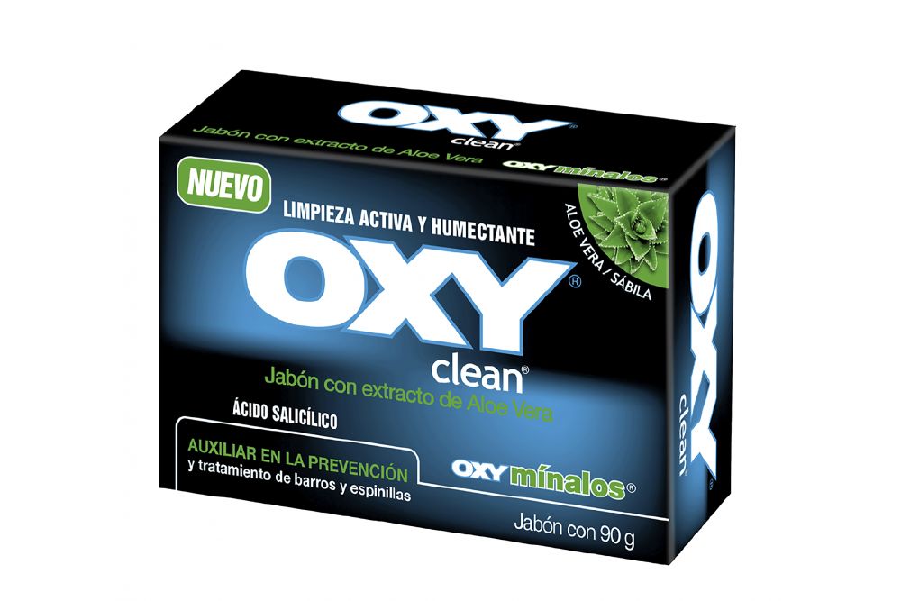 Oxy Clean Jabón Extracto De Aloe Vera 90 g Caja Con Barra