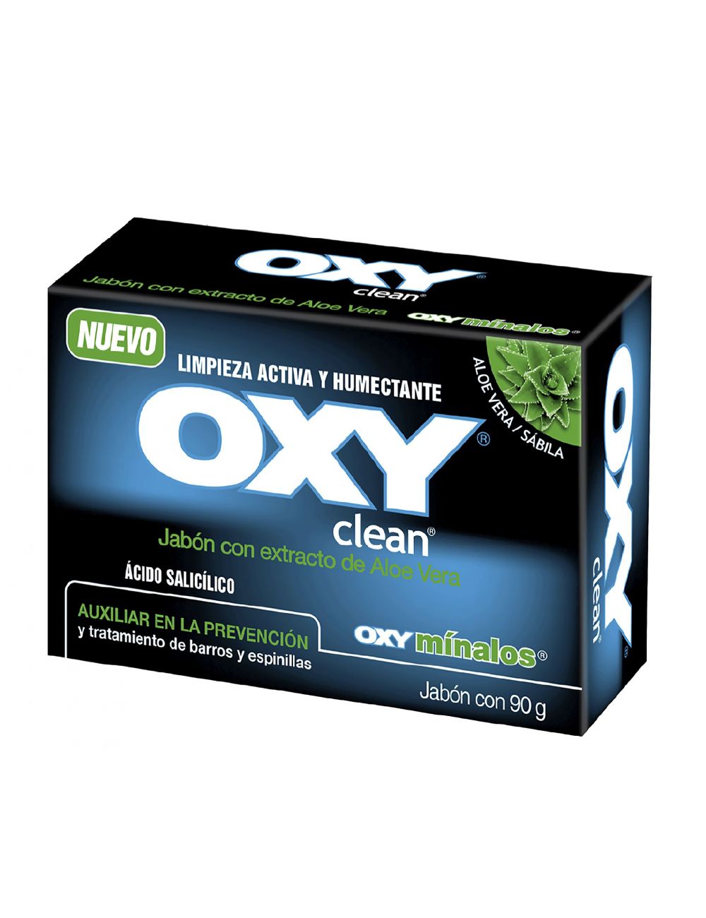 Oxy Clean Jabón Extracto De Aloe Vera 90 g Caja Con Barra