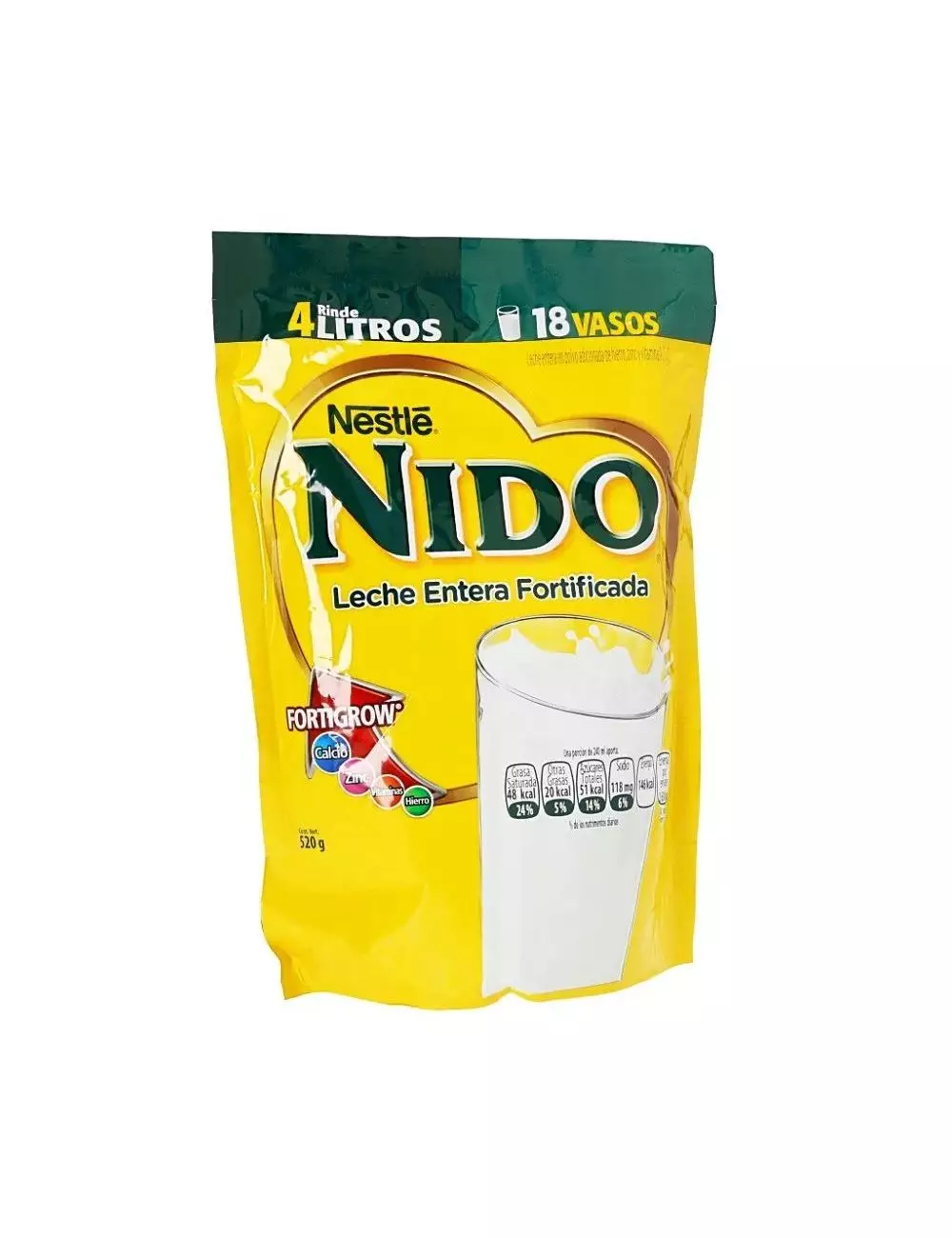 Nido Fortificada 520 g Bolsa Con Leche En Polvo Nido Fortificada 520 g Bolsa Con Leche En Polvo