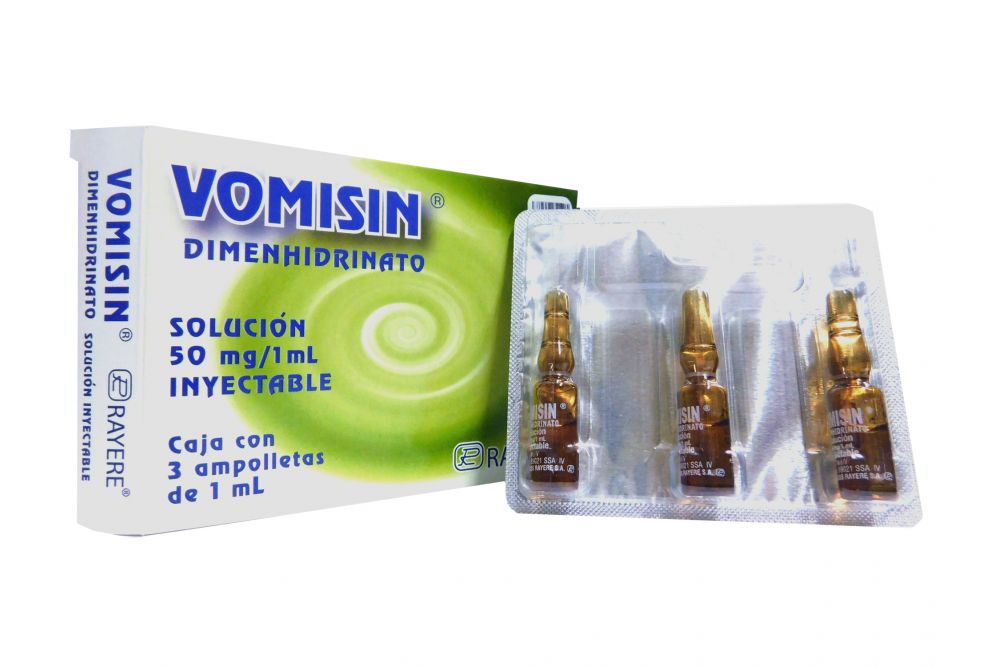 Vomisin 50 mg Solución Inyectable Caja Con 3 Ampolletas