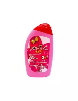 Shampoo Loreal Kids Smoothie De Fresa Cremosa 2 En 1 Frasco Con 265 mL