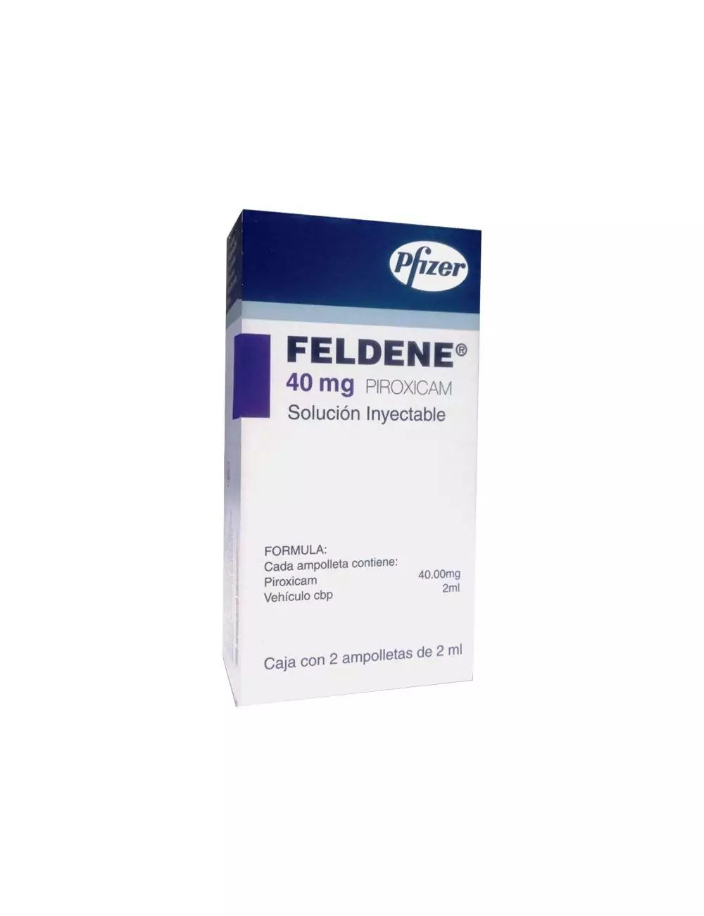 Feldene 40 mg Caja Con 2 Ampolletas De 2 mL