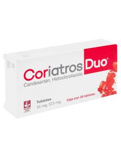 Coriatros Duo® 16mg/12.5mg (Candesartan+Hidroclorotiazida) - 28 Tabletas - Siegfried