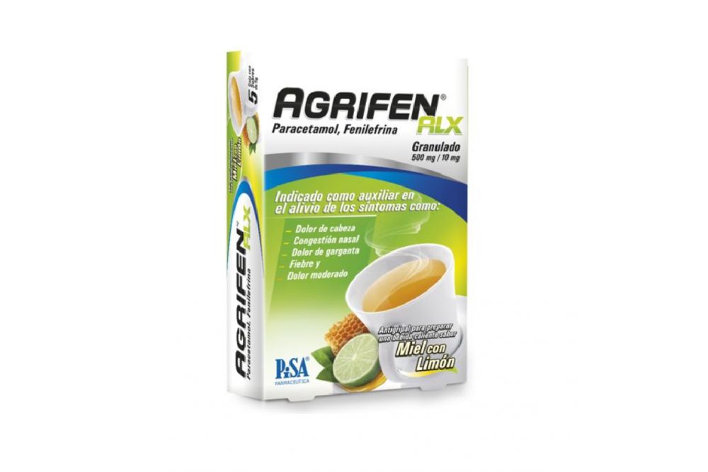 Agrifen RLX 500 mg/10 mg Caja Con 5 Sobres