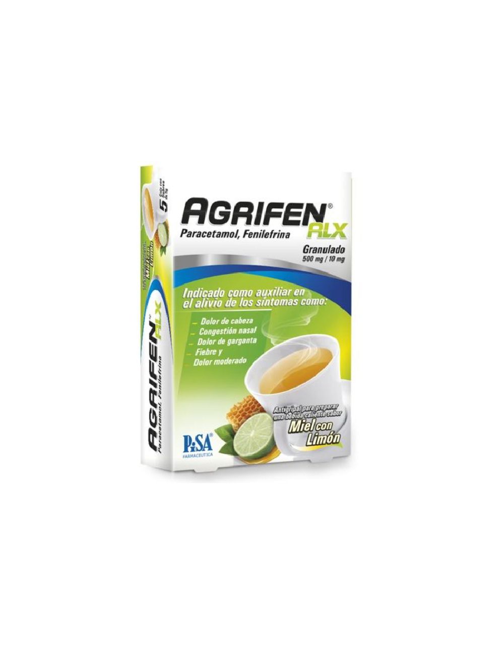 Agrifen RLX 500 mg/10 mg Caja Con 5 Sobres