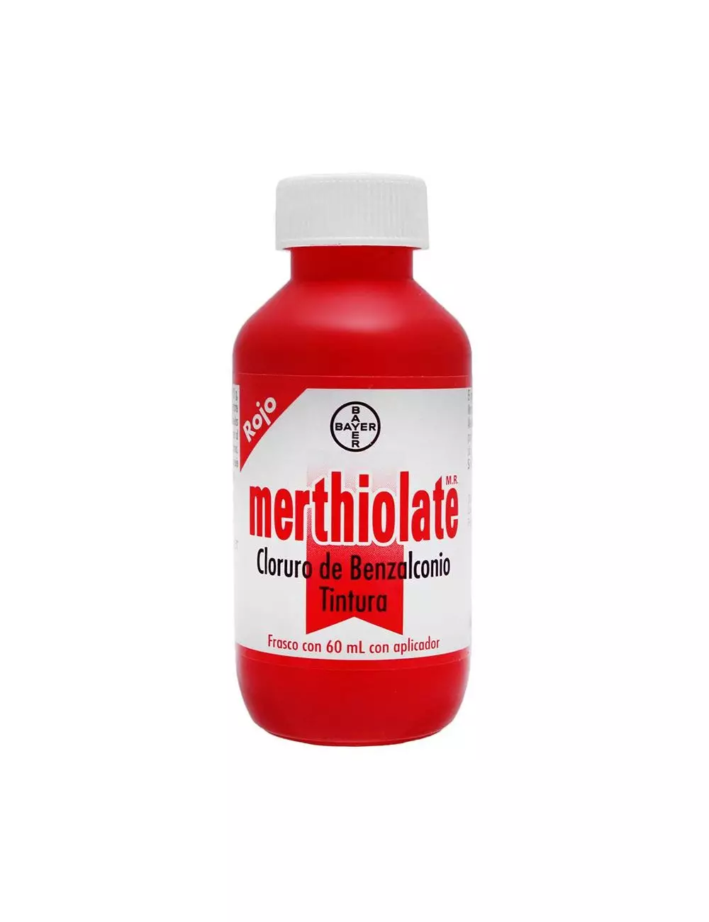 Merthiolate Tintura Rojo Frasco Con Aplicador Con 60 mL