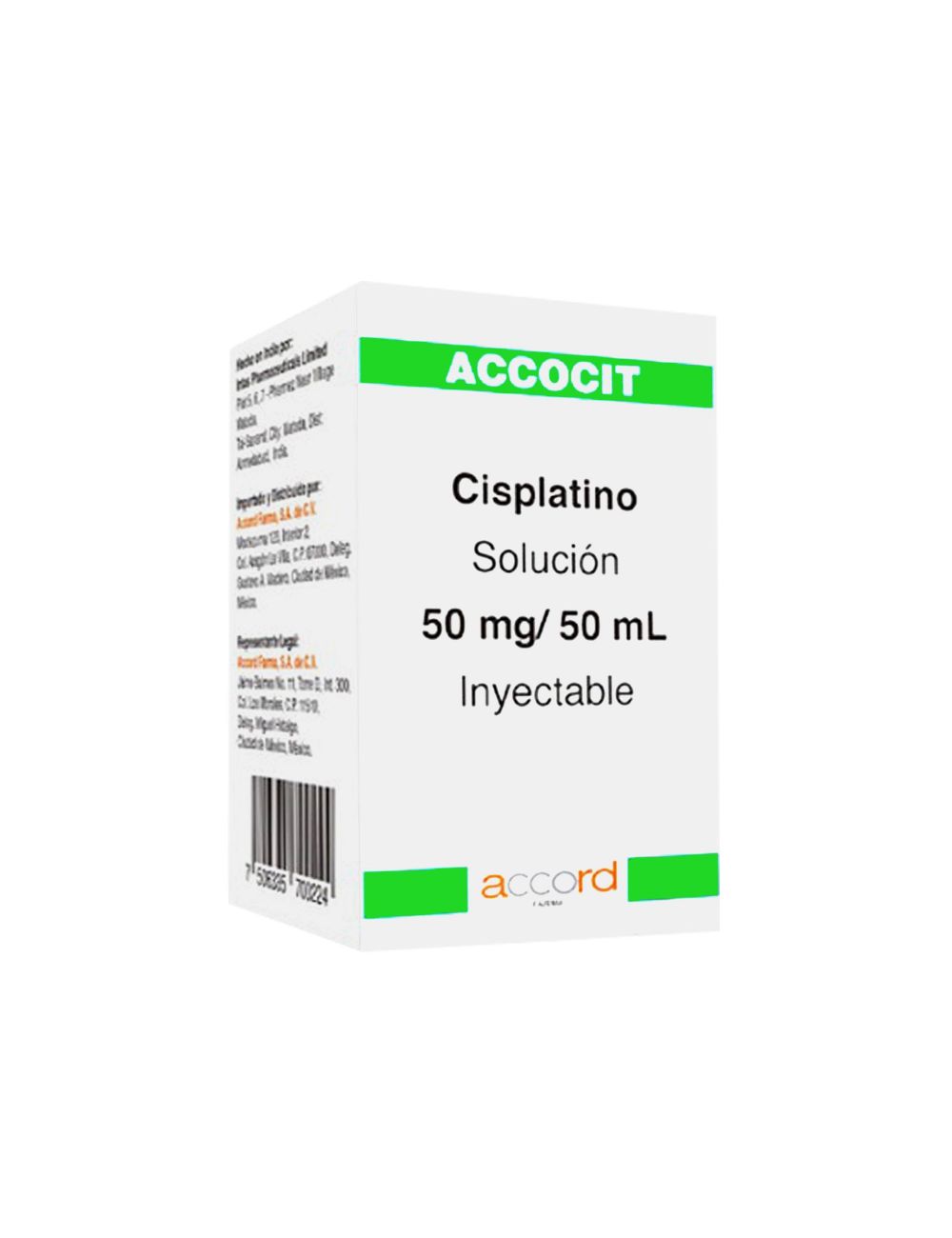 Accocit 50 mg/50 mL Caja Con Frasco Ámpula Con 10 mL