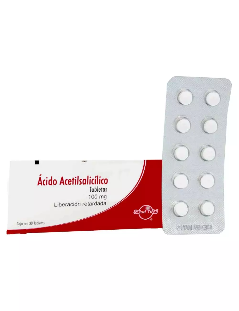 Ácido Acetilsalicílico 100 mg Caja Con 30 Tabletas