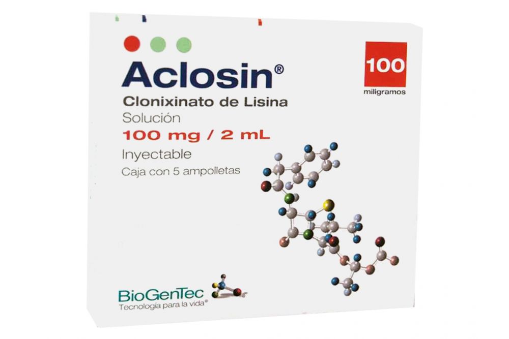 Aclosin 100 mg Caja Con 5 Ampolletas