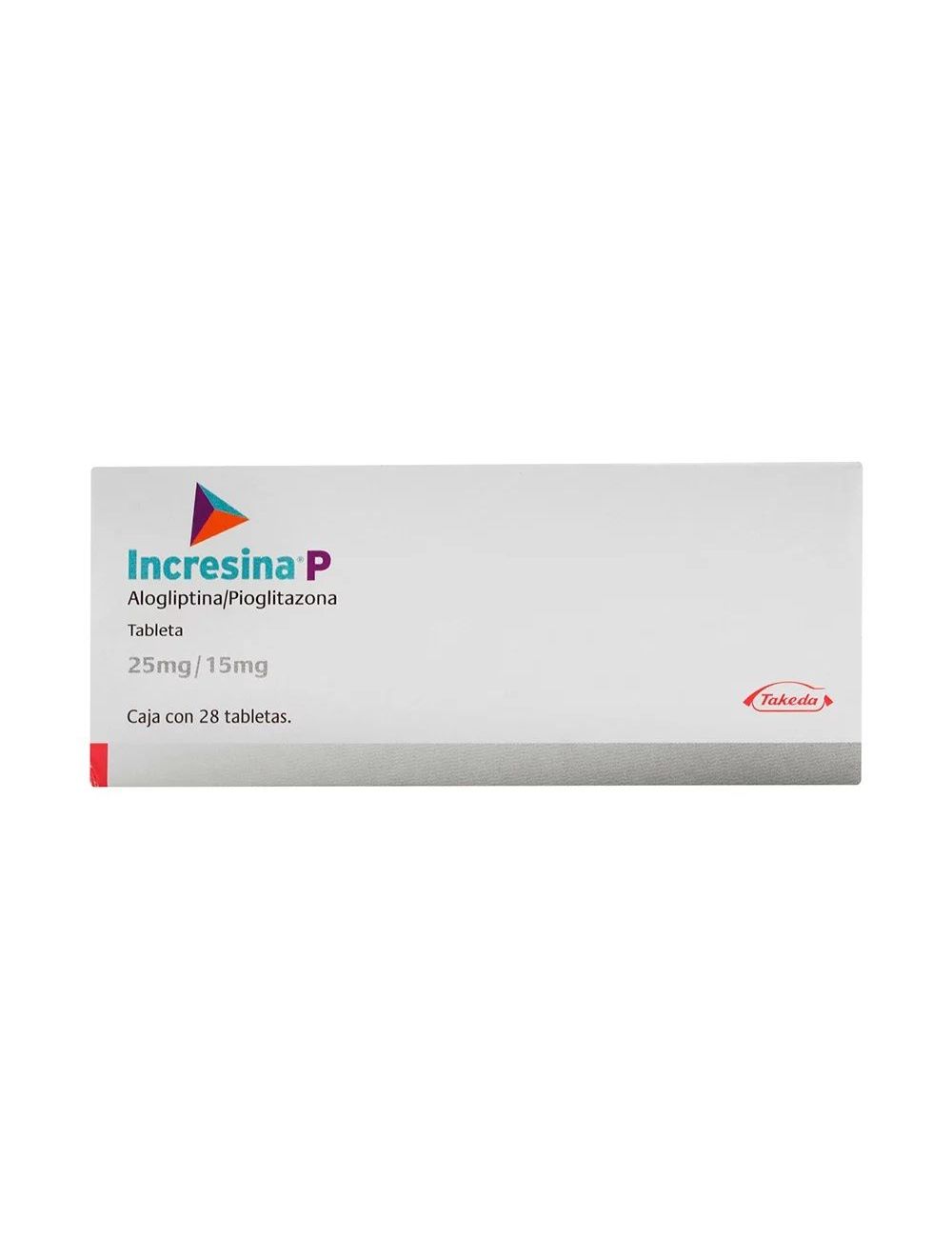 Incresina® P 25 mg/15 mg (Alogliptina/Pioglitazona) | 28 Tabletas | Takeda