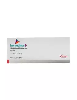 Incresina® P 25 mg/15 mg (Alogliptina/Pioglitazona) | 28 Tabletas | Takeda