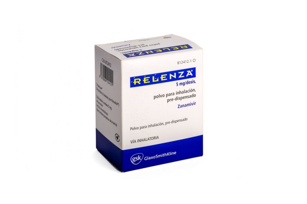 Relenza Polvo 5 mg Caja Con Tubo Con 5 Discos De 4 Dosis Y Un Dispensador Inhalador - RX