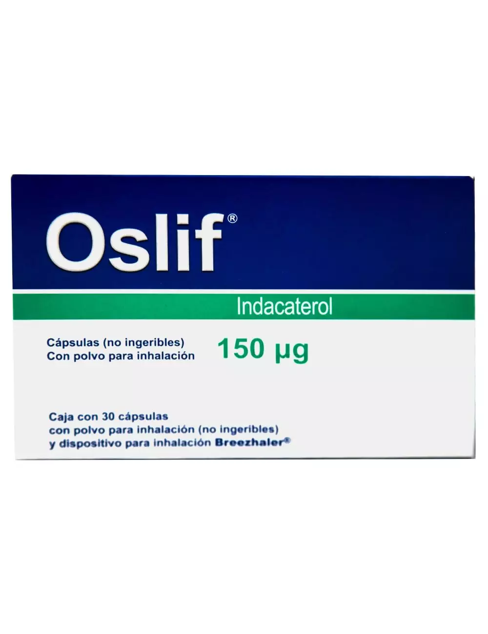 Oslif 150 mcg Caja Con 30 Cápsulas Con Polvo y Dispositivo Para Inhalación